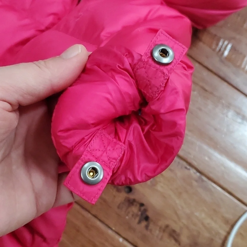 Ralph Lauren hot pink baby puffer bunting